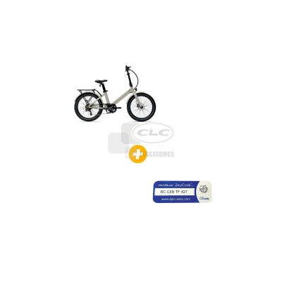 Vélo à assistance électrique semi pliant EVENING 24'' sable + MARQUAG + DECL BICYCODE